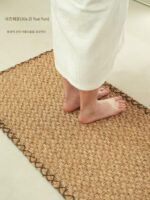 욕실 바닥 매트 사이잘 두꺼운 욕실 문 흡수성 미끄럼 방지 발 매트 욕실 소형 카펫 바닥 매트 맞춤형