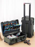 ALUBOX 트롤리 도구 상자 산업용 가구 미용 에어컨 수리 하드웨어 보관 상자 다기능 손잡이