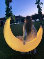 야외 달등 문화등 캠핑 장식등 정원 안뜰 방수 조경등 태양열 초승달 플로어등 - 이미지 4