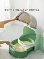 고양이 화장실 완전밀폐형 복도형 새끼 고양이용 쓰레기 방지 고양이 화장실 대형 서랍형 냄새 방지 고양이 배설물 상자 - 이미지 3