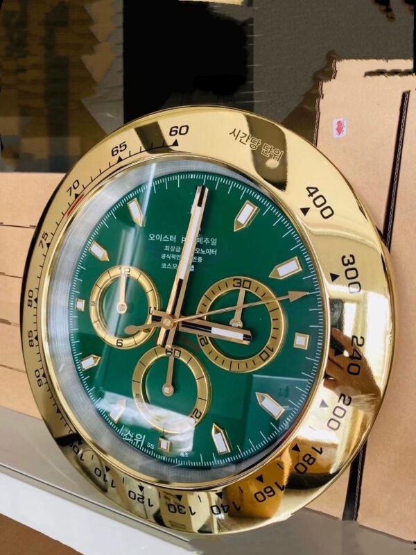 3세대 그린워터 고스트 벽시계 데이토나 벽시계 스윕 세컨드 무음 발광 트렌드 시계 대형 시계 GMT 벽시계