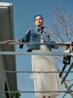 COKEYA/데님 화보~슬럽 코튼 워시드 루즈 라펠 롱 슬리브 크롭 데님 재킷 코트 여성 초가을 - 이미지 2