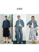 COKEYA/데님 화보~슬럽 코튼 워시드 루즈 라펠 롱 슬리브 크롭 데님 재킷 코트 여성 초가을 - 이미지 5