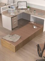 접이식 침대 사무실 낮잠 싱글 침대 동반 침대 휴대용 홈 접이식 종이 침대 간단한 소형 아파트 소파 침대 - 이미지 4