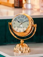 레트로 올드 라이트 럭셔리 거실 장식 시계 창의적인 장식품 테이블 시계 작은 시계 침실 서재 무음 시계 - 이미지 2