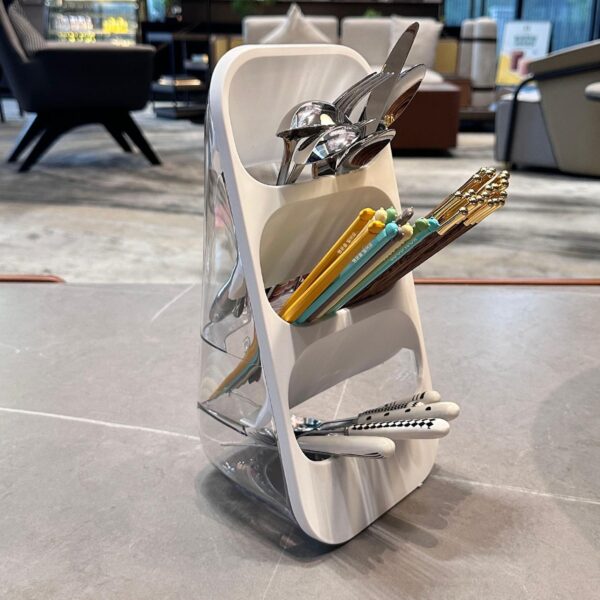 [사장님 부인께서 사용하시기에 딱 좋아요] 젓가락 수납함 조리대 다기능 주방 식기 수저걸이 배수구