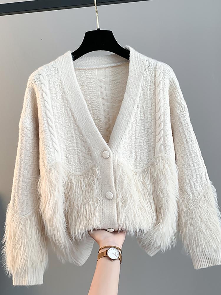 main_734888434107_0 2025년 초가을 신상품 레이지 스타일 스웨터 니트 카디건 재킷 여성 봄 가을 고급 아우터 상의 겨울 - 이미지 1