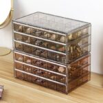 일본 수입 MUJIE 귀걸이 보관 상자 투명 고급 귀걸이 반지 칸 디스플레이 스탠드 아크릴 다층