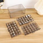 일본 수입 MUJIE 귀걸이 보관 상자 투명 고급 귀걸이 반지 칸 디스플레이 스탠드 아크릴 다층 - 이미지 2