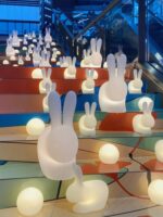 야외 발광 토끼 조명 중추절 이벤트 레이아웃 장식 판매 사무실 광장 공원 조경 태양 달 토끼 - 이미지 2