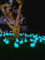 야외 발광 토끼 조명 중추절 이벤트 레이아웃 장식 판매 사무실 광장 공원 조경 태양 달 토끼 - 이미지 3