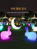 야외 발광 토끼 조명 중추절 이벤트 레이아웃 장식 판매 사무실 광장 공원 조경 태양 달 토끼 - 이미지 5