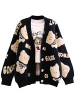 스웨터 재킷 여성 2025 가을과 겨울 새로운 한국 스타일 느슨한 느슨하게 스타일 아우터웨어 서양 스타일 긴 소매 니트 카디건 탑 - 이미지 5