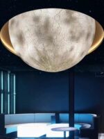 반구형 천장등 달등 북유럽 레스토랑 침실 플래닛 램프 네트 셀러브리티 작업복 바 오목 볼록 달등 - 이미지 2