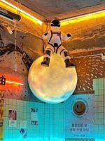 반구형 천장등 달등 북유럽 레스토랑 침실 플래닛 램프 네트 셀러브리티 작업복 바 오목 볼록 달등 - 이미지 4