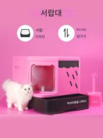 럭스 고양이용 변기 완전 밀폐형 초대형 방취 고양이 변기 튀김 방지 밀폐형 고양이용 변기 대형 용품 - 이미지 4