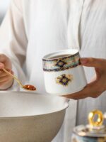 유럽식 조미료통 홈키친 고급 조미료 소금병 가볍고 고급스러운 고급 세라믹 오일포트 간장병 식초병 - 이미지 4