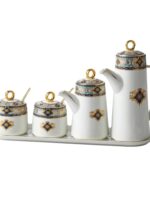 유럽식 조미료통 홈키친 고급 조미료 소금병 가볍고 고급스러운 고급 세라믹 오일포트 간장병 식초병 - 이미지 5