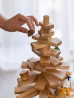 크리스마스 장식 물푸레나무 원목 나무 모양 책상 장식품 책꽂이 창의적인 보석 스탠드 크리스마스 선물 - 이미지 2