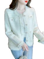 샤넬 스타일 라운드넥 카디건 재킷 여성용 봄 2025 가을 겨울 신스타일 하이엔드 슬리밍 패션 노화 방지 상의 - 이미지 5