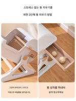 반자동, 세척이 간편한 고양이용 변기, 대형, 반밀폐형, 모래방지, 고양이 화장실, 반려동물용품 - 이미지 2