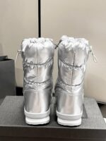 스노우 부츠 여성용 2025년 신상품 겨울 두꺼운 벨벳 빵화 영하 40도 방수 방한 따뜻한 코튼 부츠 - 이미지 3