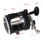 명천 TSSD 비주얼 앵커 피쉬 드럼 휠 풀 메탈 헤드 피쉬 휠 바다 낚시 릴 배수구 포함 ​​낚싯줄 릴 낚시 장비