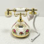 유선전화 소품 장식품 모델룸 거실 유럽 레트로 고풍스러운 앤틱 앤틱 고정전화 장식품 - 이미지 2