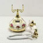 유선전화 소품 장식품 모델룸 거실 유럽 레트로 고풍스러운 앤틱 앤틱 고정전화 장식품 - 이미지 3