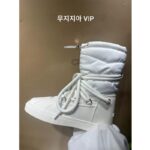 【무지】가을겨울 신상 방수 다운 스노우 부츠, 추위 방지 스트랩, 미끄럼 방지, 보온 원스텝 여성용 부츠 - 이미지 3