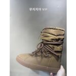【무지】가을겨울 신상 방수 다운 스노우 부츠, 추위 방지 스트랩, 미끄럼 방지, 보온 원스텝 여성용 부츠 - 이미지 4