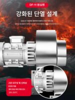 304 스테인리스 스틸 고온 내성 DF 원심 팬 산업용 380V 다중 날개 송풍기 220V 강력 흡입 팬 - 이미지 5