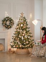 크리스마스 트리 거실 2024 새 집 장식 대형 암호화된 빛나는 DIY 크리스마스 장식 고급 - 이미지 2