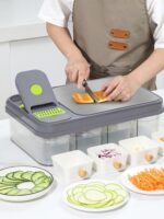 손이 아프지 않은 다기능 야채 커터, 슬라이서, 다이스 스트립, 수동 분쇄기, 강판, 무 분쇄기