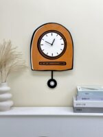 창의적인 메일라드 펀치 프리 스윙 시계 현대적이고 심플한 패션 홈 벽시계 무음 개성 장식 시계 - 이미지 3