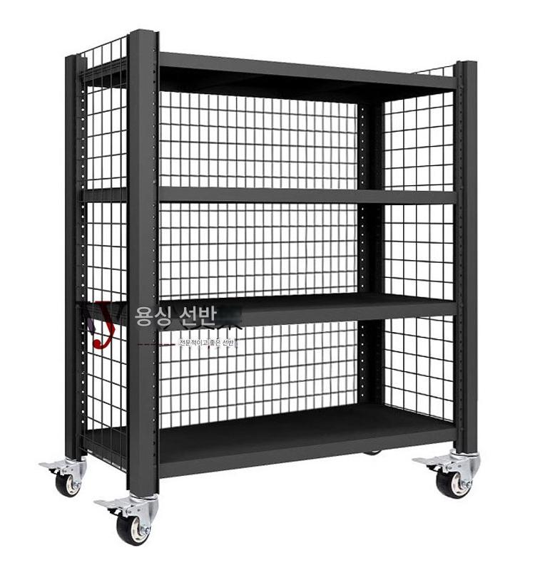 main_757731028223_0 바퀴 달린 컨테이너가 있는 견고한 두꺼운 창고 보관 선반 그리드 이동식 랙 다층 홈 조정 - 이미지 1