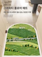현관문 매트는 문질러 닦을 수 있습니다 PVC 도어 매트 가정용 세척 불필요 도어 매트 미끄럼 방지 가죽 도어 매트는 잘라낼 수 있습니다