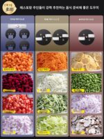 야채 다이싱 머신 상업용 무 다이싱 도구 다기능 감자 과일 슬라이싱 잘게 썰기 다이싱 전기 야채 커터 - 이미지 2