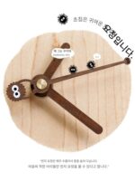 정품 이웃집 토토로 벽시계/단단한 나무 진자 시계 귀여운 거실 벽 장식 벽시계 인 스타일 창의적인 어린이 방 시계 - 이미지 5