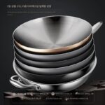 독일산 316 스테인리스 스틸 웍, 코팅 없음, 둥근 바닥, 가스 스토브 및 유도 조리기에 적합. - 이미지 3