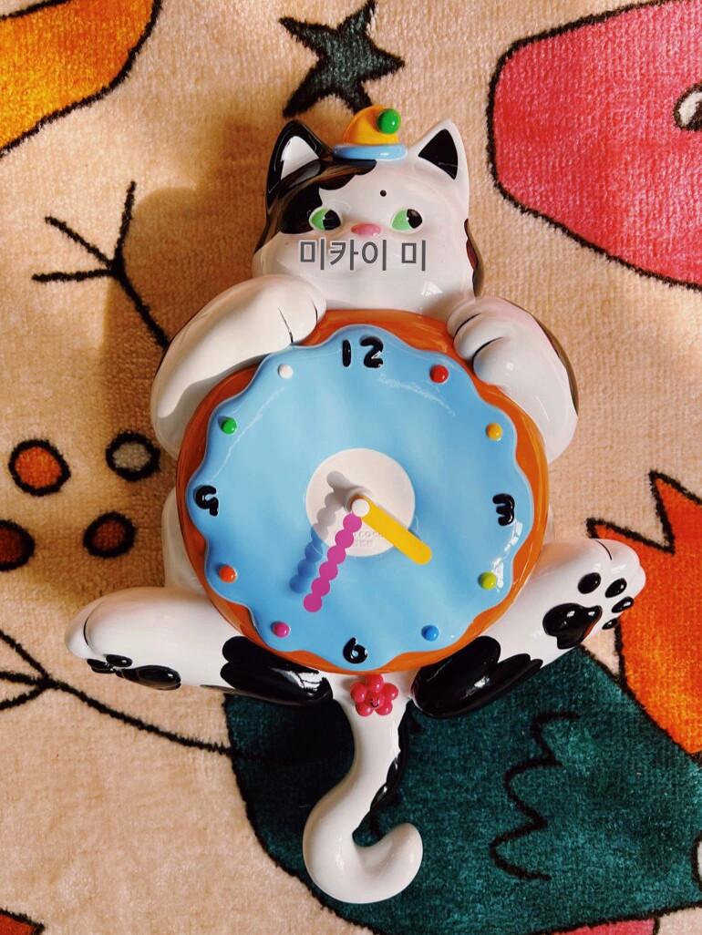 main_794285113417_0 uodycoco 오리지널 고양이 시계 귀여운 창의적인 벽시계 예술적인 일본 스타일 거실 벽시계 이사 선물 - 이미지 1