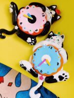 uodycoco 오리지널 고양이 시계 귀여운 창의적인 벽시계 예술적인 일본 스타일 거실 벽시계 이사 선물 - 이미지 2