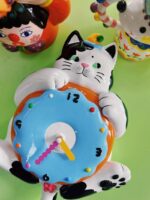 uodycoco 오리지널 고양이 시계 귀여운 창의적인 벽시계 예술적인 일본 스타일 거실 벽시계 이사 선물 - 이미지 3