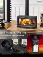 벽난로 실제 불 장작 난방 벽난로 주철 나무 연소 스토브 홈스테이 빌라 실내 요리 실제 불 벽난로 - 이미지 4