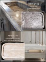 천연 노란색 트라버틴 트레이 장식 호텔 욕실 대리석 세면용품 현관 보석 아로마테라피 보관 트레이 - 이미지 3