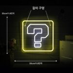 LED 네온 조명 후면 패널 물음표 투명 아크릴 네온 조명 장식 축제 분위기 조명 - 이미지 2