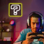 LED 네온 조명 후면 패널 물음표 투명 아크릴 네온 조명 장식 축제 분위기 조명 - 이미지 3