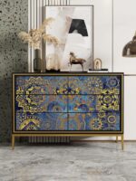 가벼운 고급 현관 신발장 거실 장식 식사 사이드보드 침실 서랍장 보관 현관문 견고한 나무 통합 시리즈 가구