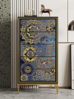 가벼운 고급 현관 신발장 거실 장식 식사 사이드보드 침실 서랍장 보관 현관문 견고한 나무 통합 시리즈 가구 - 이미지 5