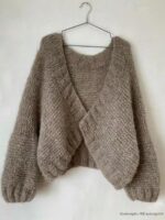 (재고 있음) 가을 겨울 느긋한 스타일 긴팔 스웨터 재킷 여성 브라운 V넥 시크 유니크 니트 카디건 탑